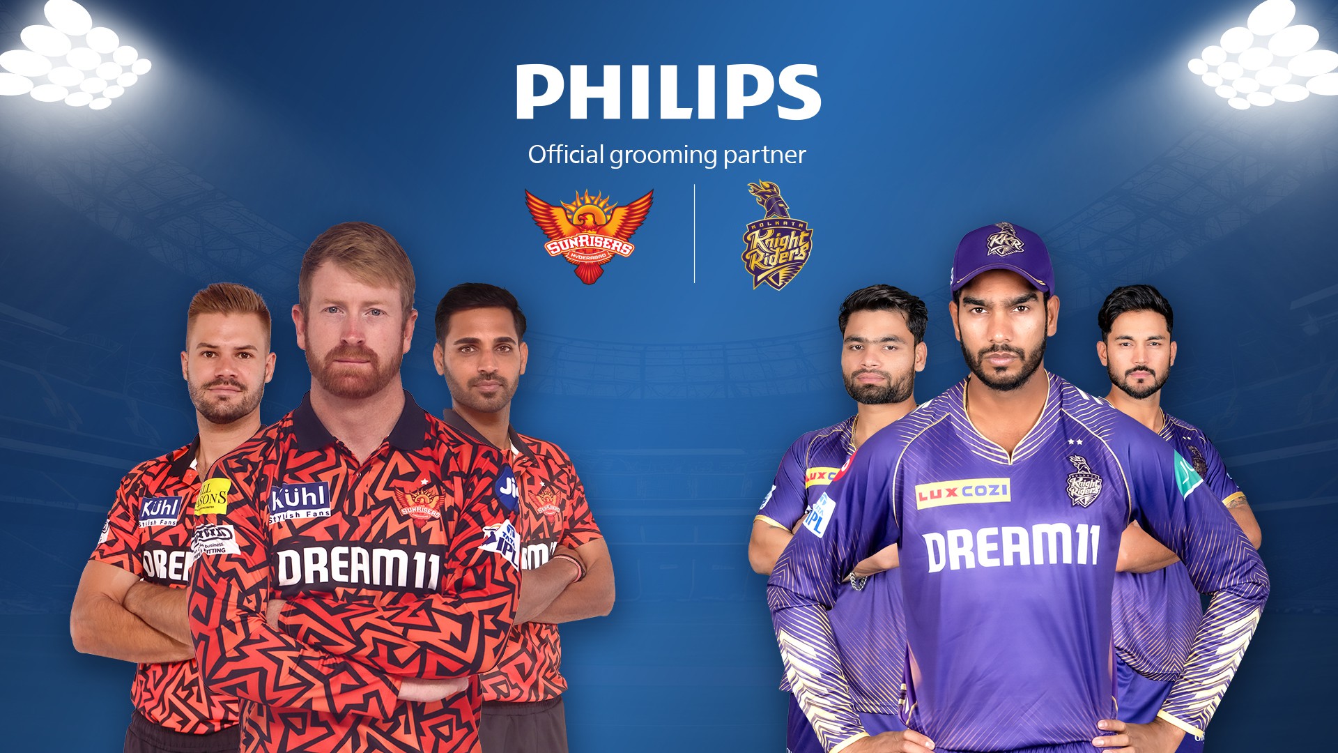 Philips India Teams Up with Sunrisers Hyderabad and Kolkata Knight Riders as Official Grooming Partners for IPL 2024