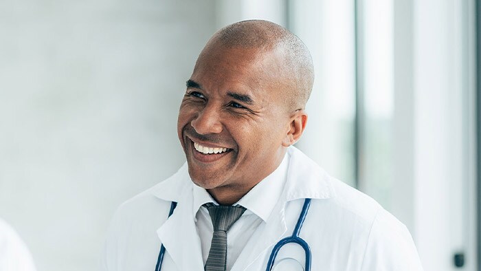 Smiling male doctor