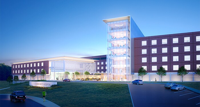 Consolidating two community hospitals into one healthcare campus