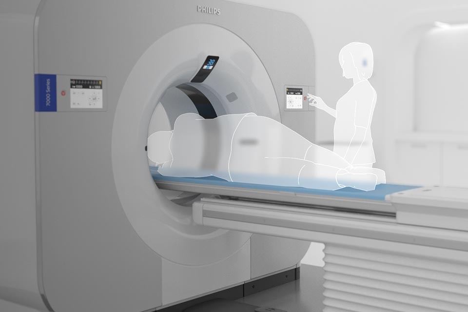 The Philips Spectral CT 7500 features a high-performance patient table